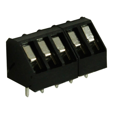 RS PRO PCB Terminal Block, 5-Contact, 5mm Pitch, Through Hole Mount, 1-Row, Screw Termination