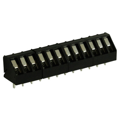 RS PRO PCB Terminal Block, 12-Contact, 5mm Pitch, Through Hole Mount, 1-Row, Screw Termination