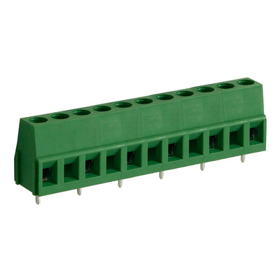 RS PRO PCB Terminal Block, 6-Contact, 10mm Pitch, Through Hole Mount, 1-Row, Screw Termination