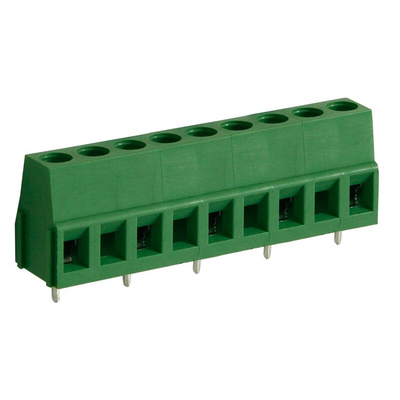 RS PRO PCB Terminal Block, 5-Contact, 10mm Pitch, Through Hole Mount, 1-Row, Screw Termination