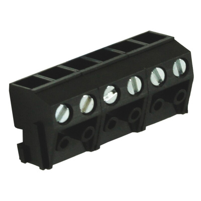 RS PRO PCB Terminal Block, 6-Contact, 5mm Pitch, Through Hole Mount, 1-Row, Screw Termination