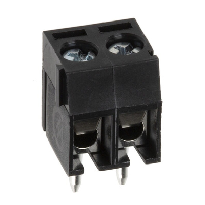 RS PRO PCB Terminal Block, 2-Contact, 3.5mm Pitch, Through Hole Mount, 1-Row, Screw Termination
