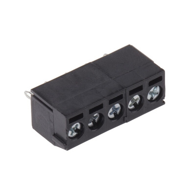 RS PRO PCB Terminal Block, 5-Contact, 3.5mm Pitch, Through Hole Mount, 1-Row, Screw Termination
