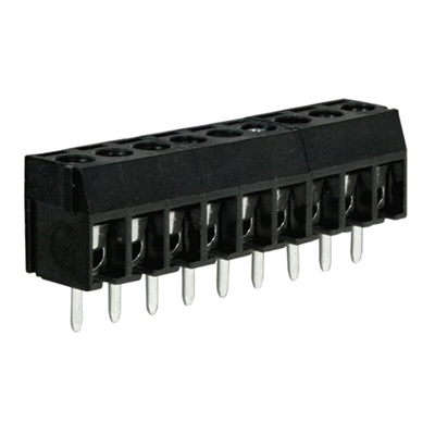 RS PRO PCB Terminal Block, 9-Contact, 3.5mm Pitch, Through Hole Mount, 1-Row, Screw Termination