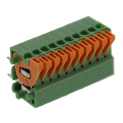 Phoenix Contact FFKDS/H-2.54 Series PCB Terminal Block, 2.54mm Pitch, Through Hole Mount, Solder Termination