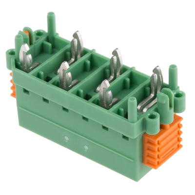 Phoenix Contact SDC 2.5/ 6-PV-5.0-ZB Series PCB Terminal Block, 6-Contact, 5mm Pitch, Through Hole Mount, 1-Row, Screw