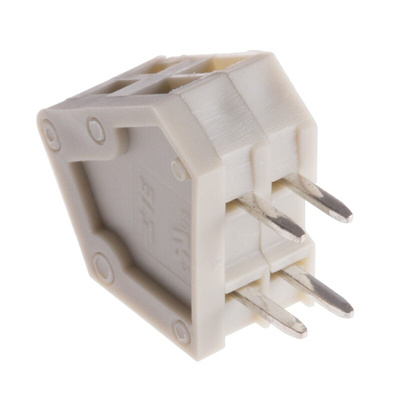 TE Connectivity PCB Terminal Block, 2-Contact, 2.54mm Pitch, Through Hole Mount, 1-Row, Solder Termination
