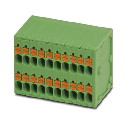 Phoenix Contact SPTD 1.5/11-H-3.5 Series PCB Terminal Block, 3.5mm Pitch, Through Hole Mount, Spring Cage Termination