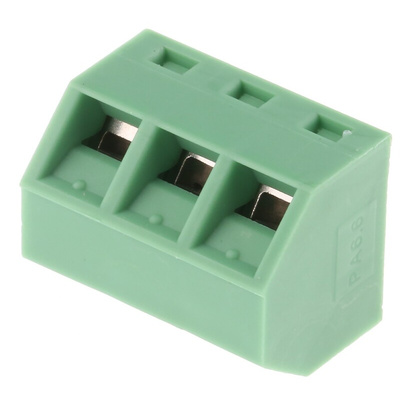 Phoenix Contact SMKDSN 1.5/3-5.08 Series PCB Terminal Block, 3-Contact, 5mm Pitch, Through Hole Mount, 1-Row, Screw