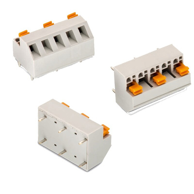 Wurth Elektronik 4156 Series PCB Terminal Block, 3-Contact, 10.16mm Pitch, Through Hole Mount, 1-Row, Solder Termination