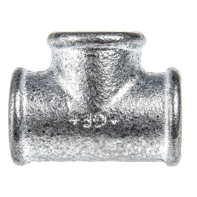 Georg Fischer Malleable Iron Fitting Tee, 3/8 in BSPP Female (Connection 1), 3/8 in BSPP Female (Connection 2)