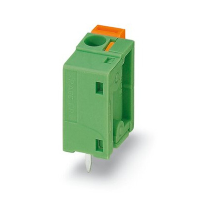 Phoenix Contact PCB Terminal Block, 7.62mm Pitch, Through Hole Mount, 1-Row