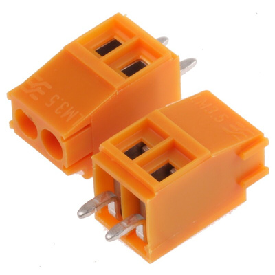 Weidmuller LM Series PCB Terminal Block, 3.5mm Pitch, Through Hole Mount, Solder Termination