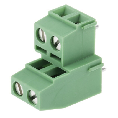 Phoenix Contact MKKDSN 1.5/2-5.08 Series PCB Terminal Block, 4-Contact, 5.08mm Pitch, Through Hole Mount, 2-Row, Screw