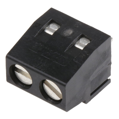 Phoenix Contact MKDSN 1.5/ 2 HT BK Series PCB Terminal Block, 5mm Pitch, Through Hole Mount, Solder Termination