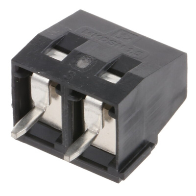 Phoenix Contact MKDSN 1.5/ 2 HT BK Series PCB Terminal Block, 5mm Pitch, Through Hole Mount, Solder Termination