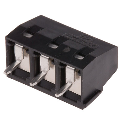 Phoenix Contact MKDSN 1.5/ 3 HT BK Series PCB Terminal Block, 5mm Pitch, Through Hole Mount, Solder Termination