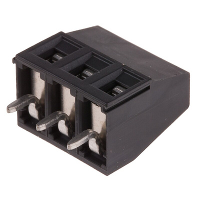 Phoenix Contact MKDS 1.5/ 3 HT BK Series PCB Terminal Block, 5mm Pitch, Through Hole Mount, Solder Termination