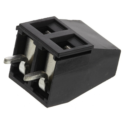 Phoenix Contact MKDS 1.5/ 2-5.08 HT BK Series PCB Terminal Block, 2-Contact, 5.08mm Pitch, Through Hole Mount, 1-Row,