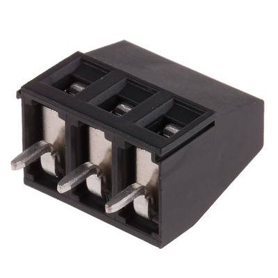 Phoenix Contact MKDS 1.5/ 3-5.08 HT BK Series PCB Terminal Block, 5.08mm Pitch, Through Hole Mount, Solder Termination