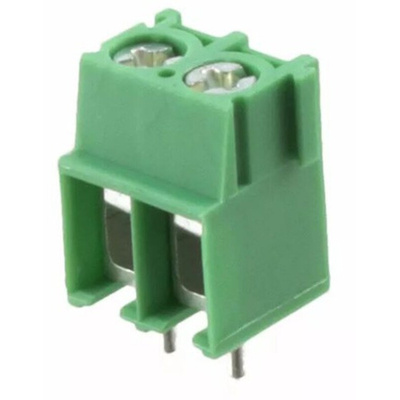 Phoenix Contact PT 2.5/ 2-5.0-H Series PCB Terminal Block, 5mm Pitch, Through Hole Mount, Screw Termination