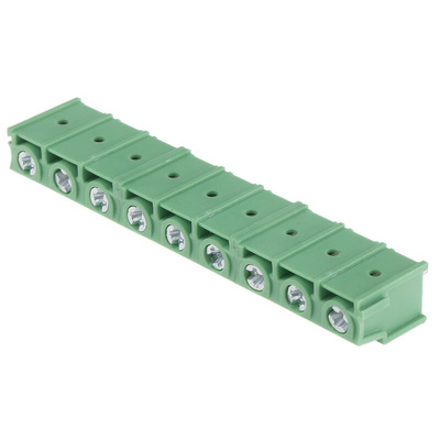 Phoenix Contact PT 2.5/ 9-7.5-H Series PCB Terminal Block, 7.5mm Pitch, Through Hole Mount, Screw Termination