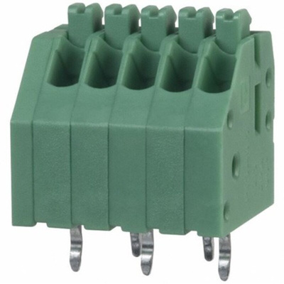Phoenix Contact PTSA 0.5/ 5-2.5-Z Series PCB Terminal Block, 2.5mm Pitch, Through Hole Mount, Solder Termination