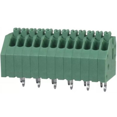 Phoenix Contact PTSA 0.5/12-2.5-Z Series PCB Terminal Block, 2.5mm Pitch, Through Hole Mount, Solder Termination