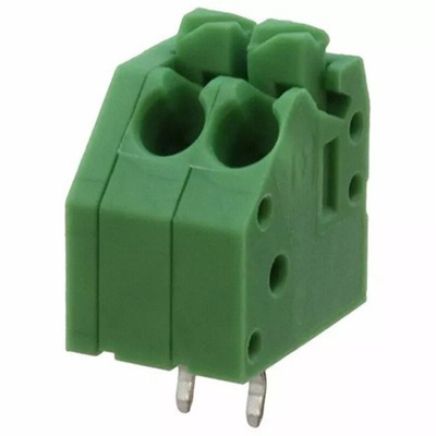 Phoenix Contact PTSA 1.5/ 2-3.5-F Series PCB Terminal Block, 3.5mm Pitch, Through Hole Mount, Solder Termination