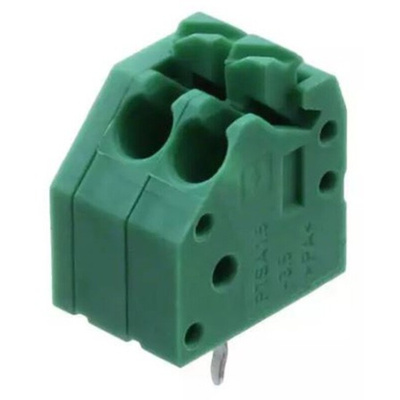 Phoenix Contact PTSA 1.5/ 2-3.5-Z Series PCB Terminal Block, 3.5mm Pitch, Through Hole Mount, Solder Termination