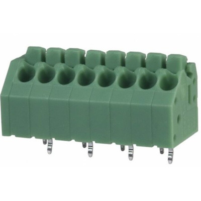 Phoenix Contact PTSA 1.5/ 8-3.5-Z Series PCB Terminal Block, 8-Contact, 3.5mm Pitch, Through Hole Mount, 1-Row, Solder