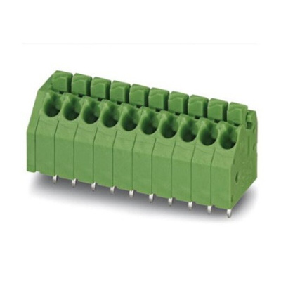 Phoenix Contact PTSA 1.5/10-3.5-F Series PCB Terminal Block, 3.5mm Pitch, Through Hole Mount, Solder Termination