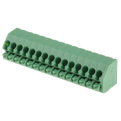 Phoenix Contact PTSA 1.5/15-3.5-F Series PCB Terminal Block, 3.5mm Pitch, Through Hole Mount, 1-Row, Solder Termination