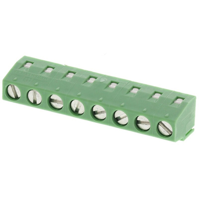 Phoenix Contact MKDSN 1.5/ 8-5.08 Series PCB Terminal Block, 8-Contact, 5.08mm Pitch, Through Hole Mount, 1-Row, Screw