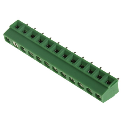 Phoenix Contact MKDSN 1.5/12-5.08 Series PCB Terminal Block, 12-Contact, 5.08mm Pitch, Through Hole Mount, 1-Row, Screw