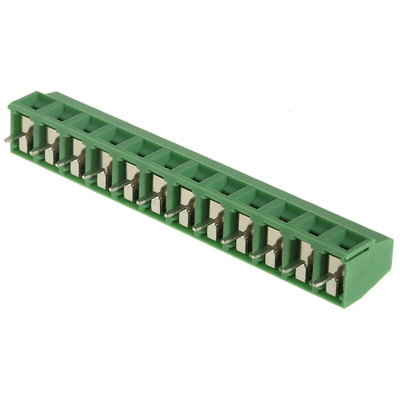 Phoenix Contact MKDSN 1.5/12-5.08 Series PCB Terminal Block, 12-Contact, 5.08mm Pitch, Through Hole Mount, 1-Row, Screw