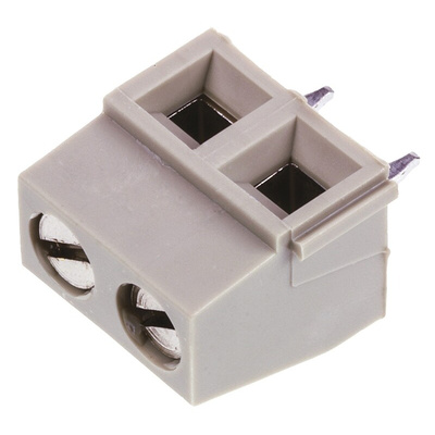 TE Connectivity Buchanan Series PCB Terminal Block, 2-Contact, 5mm Pitch, Through Hole Mount, 1-Row, Screw Termination