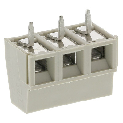 TE Connectivity Buchanan Series PCB Terminal Block, 3-Contact, 5mm Pitch, Through Hole Mount, 1-Row, Screw Termination