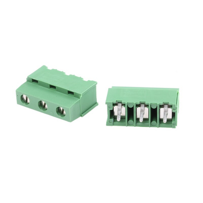 TE Connectivity Buchanan Series PCB Terminal Block, 3-Contact, 7.5mm Pitch, Through Hole Mount, 1-Row, Screw Termination