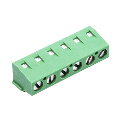 TE Connectivity Buchanan Series PCB Terminal Block, 6-Contact, 5.08mm Pitch, Through Hole Mount, 1-Row, Screw