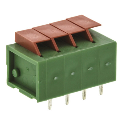 TE Connectivity Buchanan Series PCB Terminal Block, 4-Contact, 5mm Pitch, Through Hole Mount, 1-Row, Screw Termination