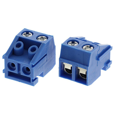TE Connectivity Buchanan Series PCB Terminal Block, 2-Contact, 5mm Pitch, Through Hole Mount, 1-Row, Screw Termination