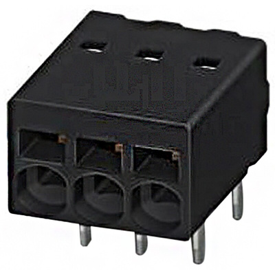Phoenix Contact PTSM 0.5/ 6-2.5-H THR R32 Series PCB Terminal Block, 6-Contact, 2.5mm Pitch, Through Hole Mount, 1-Row,