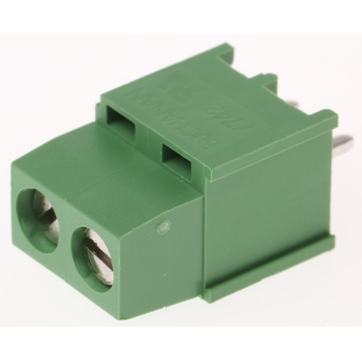 TE Connectivity Buchanan Series PCB Terminal Block, 2-Contact, 5mm Pitch, Through Hole Mount, 1-Row, Screw Termination