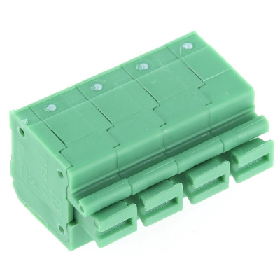 Phoenix Contact PTS 1.5/4-5.0-H Series PCB Terminal Block, 4-Contact, 5mm Pitch, Through Hole Mount, 1-Row, Spring Cage