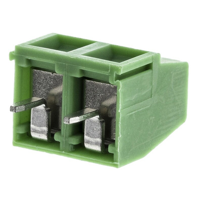 Phoenix Contact MKDSN 1.5/ 2 Series PCB Terminal Block, 2-Contact, 5mm Pitch, Through Hole Mount, 1-Row, Screw