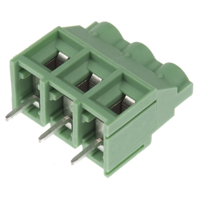 Phoenix Contact MKDS 5/3-7.62 Series PCB Terminal Block, 3-Contact, 7.62mm Pitch, Through Hole Mount, 1-Row, Screw