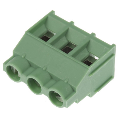 Phoenix Contact MKDS 5/3-7.62 Series PCB Terminal Block, 3-Contact, 7.62mm Pitch, Through Hole Mount, 1-Row, Screw