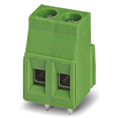 Phoenix Contact MKDSN 2.5/3 Series PCB Terminal Block, 3-Contact, 5mm Pitch, Through Hole Mount, 1-Row, Screw