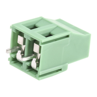 Phoenix Contact MKDSN 2.5/2 Series PCB Terminal Block, 2-Contact, 5mm Pitch, Through Hole Mount, 1-Row, Screw